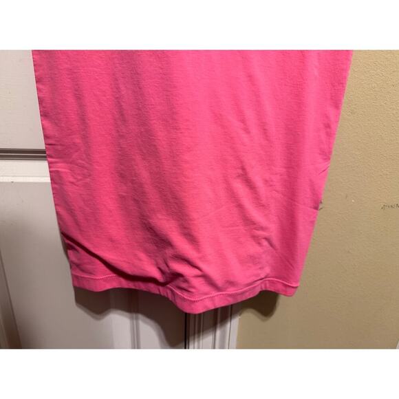 Fabletics Seamless Short Sleeve Mini Length Workout Dress Pink Cactus Sz L - Picture 8 of 11